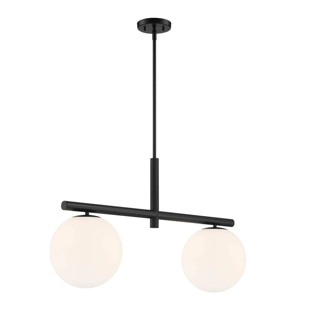 Crown Heights 2-Lights Matte Black Island Pendant by Designers Fountain 3 Crown Heights 2-Lights Matte Black Island Pendant by Designers Fountain