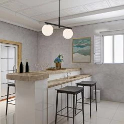 Crown Heights 2-Lights Matte Black Island Pendant by Designers Fountain 8 Crown Heights 2-Lights Matte Black Island Pendant by Designers Fountain -Designers Fountain Shop matte black designers fountain chandeliers d252m is mb c3 1000