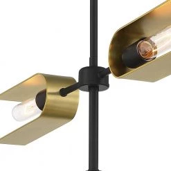 U Turn 6-Lights Matte Black Island Pendant by Designers Fountain -Designers Fountain Shop matte black designers fountain chandeliers d263m is mb 1f 1000