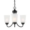 Malone 3-Light Matte Black Chandelier with Frosted Glass Shade by Designers Fountain -Designers Fountain Shop matte black designers fountain chandeliers d267m 3ch mb 64 1000