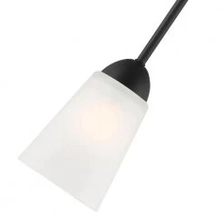 Malone 1-Light Matte Black Shaded Mini Pendant Light by Designers Fountain -Designers Fountain Shop matte black designers fountain chandeliers d267m 5p mb 4f 1000