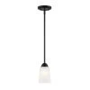 Malone 1-Light Matte Black Shaded Mini Pendant Light by Designers Fountain -Designers Fountain Shop matte black designers fountain chandeliers d267m 5p mb 64 1000