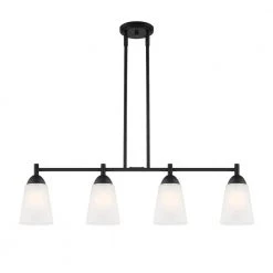 Malone 4-Lights Matte Black Island Pendant by Designers Fountain