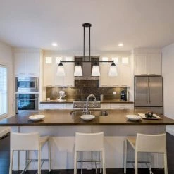 Malone 4-Lights Matte Black Island Pendant by Designers Fountain -Designers Fountain Shop matte black designers fountain chandeliers d267m is mb c3 1000