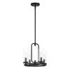 Hudson Heights 4-Light Matte Black Shaded Convertible Pendant by Designers Fountain -Designers Fountain Shop matte black designers fountain chandeliers d268c 14p mb 64 1000