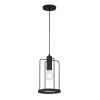 Tafo 1-Light Matte Black Cage Pendant by Designers Fountain -Designers Fountain Shop matte black designers fountain chandeliers d273m 8p mb 64 1000