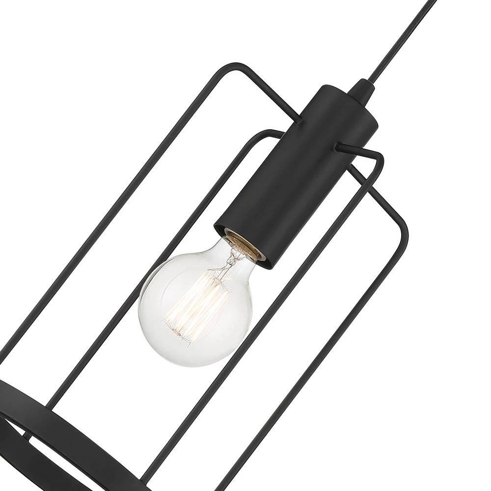 Tafo 1-Light Matte Black Cage Pendant by Designers Fountain 6 Tafo 1-Light Matte Black Cage Pendant by Designers Fountain - Image 4