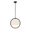 Eterna 1-Light Matte Black Shaded Pendant by Designers Fountain -Designers Fountain Shop matte black designers fountain chandeliers d274m 16p mb 64 1000