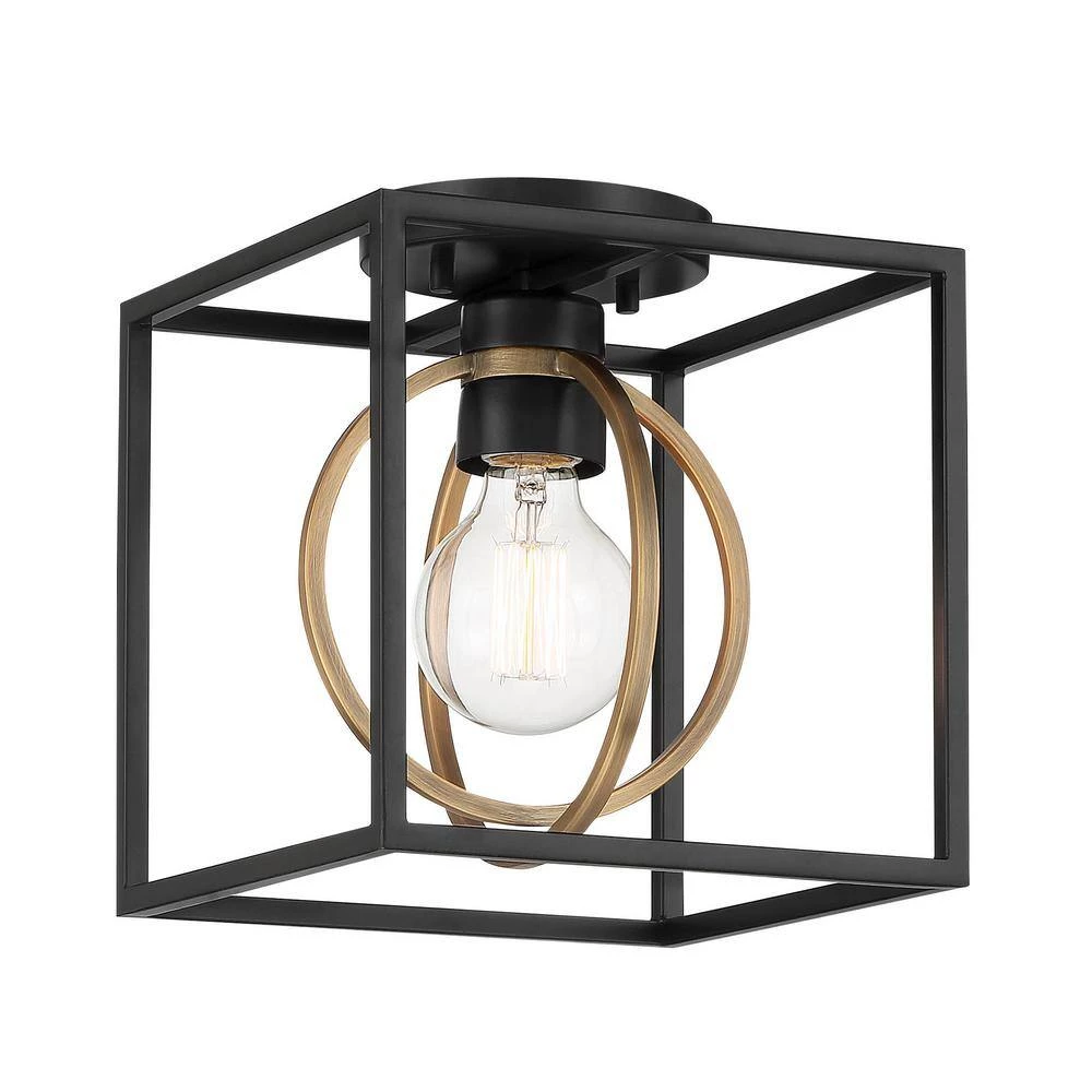 Kew Gardens 1-Light Matte Black Cage Convertible Pendant by Designers Fountain 8 Kew Gardens 1-Light Matte Black Cage Convertible Pendant by Designers Fountain - Image 6