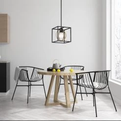 Kew Gardens 1-Light Matte Black Cage Convertible Pendant by Designers Fountain 11 Kew Gardens 1-Light Matte Black Cage Convertible Pendant by Designers Fountain -Designers Fountain Shop matte black designers fountain chandeliers d276m 8p mb 4f 1000