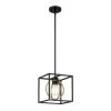 Kew Gardens 1-Light Matte Black Cage Convertible Pendant by Designers Fountain -Designers Fountain Shop matte black designers fountain chandeliers d276m 8p mb 64 1000