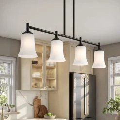 Bronson 4-Lights Matte Black Island Pendant Light by Designers Fountain -Designers Fountain Shop matte black designers fountain chandeliers d278m is mb 40 1000