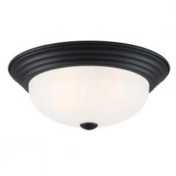 13.25 in. 2-Light Matte Black Ceiling Light Flush Mount by Designers Fountain