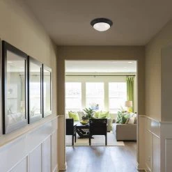 Tap 14 in. 2-Light Matte Black Flush Mount with Etched Glass Shade by Designers Fountain 12 Tap 14 in. 2-Light Matte Black Flush Mount with Etched Glass Shade by Designers Fountain -Designers Fountain Shop matte black designers fountain flush mount lights 1360m mb 1f 1000