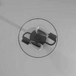 Westin 12 in. 2-Light Matte Black Modern Industrial Ceiling Light Semi Flush Mount with Clear Glass Shade by Designers Fountain 18 Westin 12 in. 2-Light Matte Black Modern Industrial Ceiling Light Semi Flush Mount with Clear Glass Shade by Designers Fountain -Designers Fountain Shop matte black designers fountain flush mount lights 95711 mb 44 1000