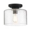 10 in. Logan 1-Light Matte Black Ceiling Light Semi Flush Mount by Designers Fountain