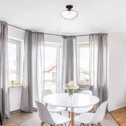 Emma 12 in. 1-Light Matte Black Semi Flush Mount by Designers Fountain -Designers Fountain Shop matte black designers fountain flush mount lights d249m sf mb 4f 1000