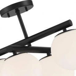 Crown Heights 18 in. 4 Light Matte Black Semi Flush Mount by Designers Fountain -Designers Fountain Shop matte black designers fountain flush mount lights d252c sf mb 1f 1000