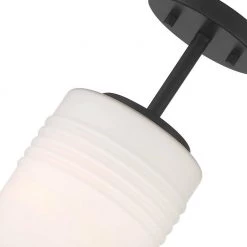 Leavenworth 6 in. 1 Light Matte Black Convertible Semi Flush Mount by Designers Fountain -Designers Fountain Shop matte black designers fountain flush mount lights d257m sf mb 44 1000