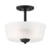 Malone 12 in. 2-Light Matte Black Semi-Flush Mount by Designers Fountain -Designers Fountain Shop matte black designers fountain flush mount lights d267m sf mb 64 1000