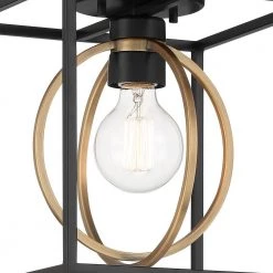 10 in. Kew Gardens 1-Light Matte Black Ceiling Light Semi Flush Mount by Designers Fountain -Designers Fountain Shop matte black designers fountain flush mount lights d276m sf mb 1f 1000