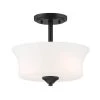 Bronson 12 in. 2-Light Matte Black Semi Flush Mount by Designers Fountain -Designers Fountain Shop matte black designers fountain flush mount lights d278m sf mb 64 1000