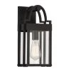Monroe 14 in. Matte Black 1-Light Outdoor Wall Lamp with Clear Glass Shade by Designers Fountain -Designers Fountain Shop matte black designers fountain outdoor sconces d240m 7ow mb 64 1000