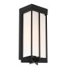 Eads 12 in. Matte Black LED Outdoor Wall Lamp with Etched White Glass Shade by Designers Fountain -Designers Fountain Shop matte black designers fountain outdoor sconces d248l 5ow mb 64 1000