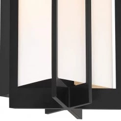 Eads 12 in. Matte Black LED Outdoor Wall Lamp with Etched White Glass Shade by Designers Fountain -Designers Fountain Shop matte black designers fountain outdoor sconces d248l 5ow mb c3 1000