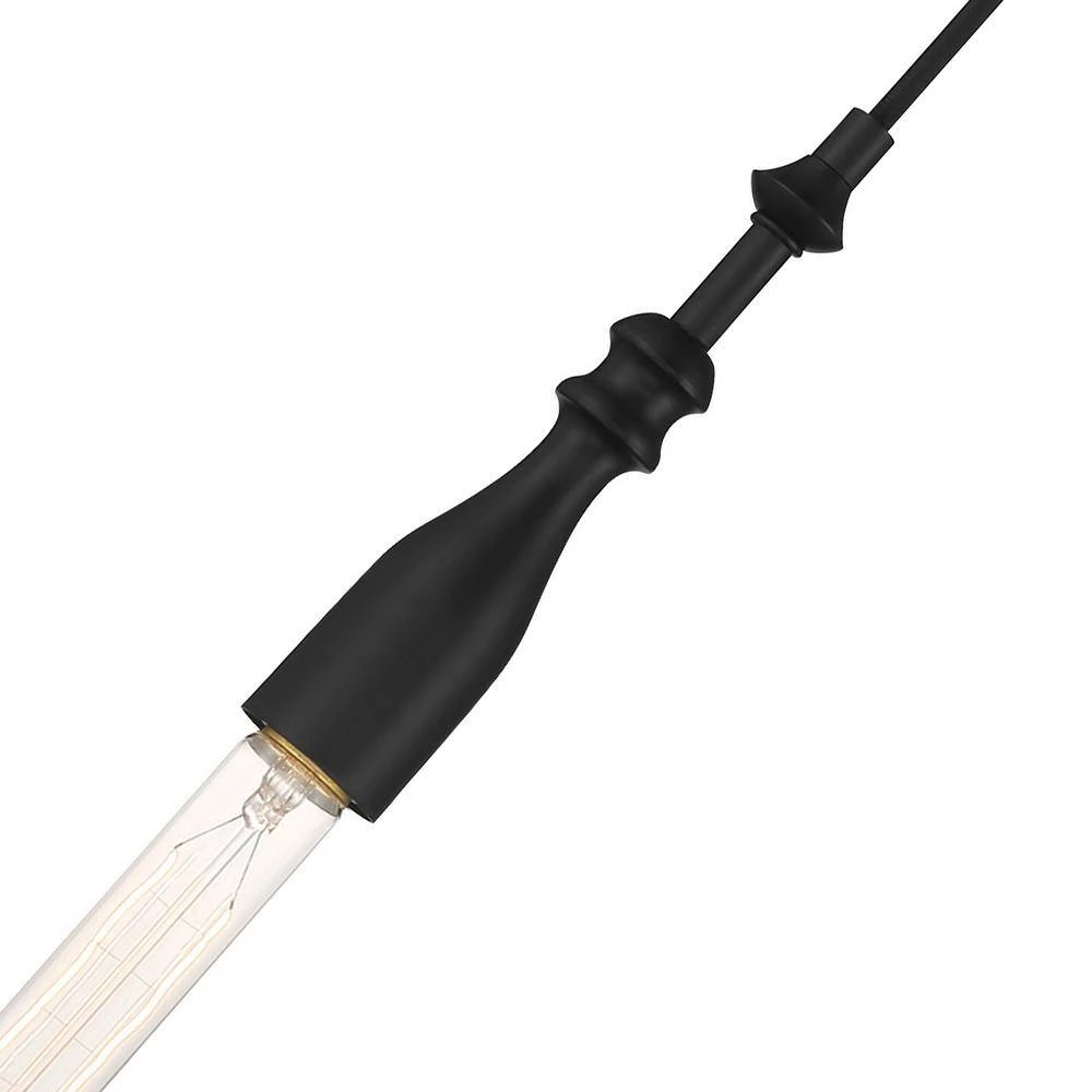 Louise 1-Light Matte Black Bulb Mini Pendant by Designers Fountain 6 Louise 1-Light Matte Black Bulb Mini Pendant by Designers Fountain - Image 4