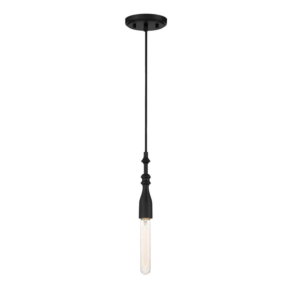 Louise 1-Light Matte Black Bulb Mini Pendant by Designers Fountain 3 Louise 1-Light Matte Black Bulb Mini Pendant by Designers Fountain