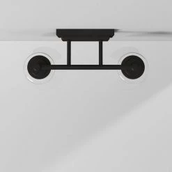 Westin 15 in. 2-Light Matte Black Modern Industrial Bathroom Vanity Light with Clear Glass Shades by Designers Fountain -Designers Fountain Shop matte black designers fountain vanity lighting 95702 mb 44 1000