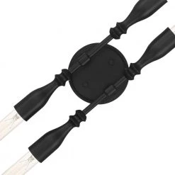 16.25 in. Louise 4-Light Matte Black Glam Bathroom Vanity Light by Designers Fountain -Designers Fountain Shop matte black designers fountain vanity lighting d231m 4b mb 1f 1000