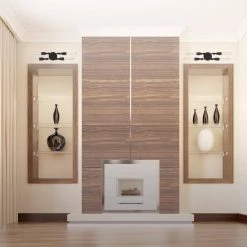 16.25 in. Louise 4-Light Matte Black Glam Bathroom Vanity Light by Designers Fountain -Designers Fountain Shop matte black designers fountain vanity lighting d231m 4b mb 4f 1000