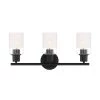22 in. Cedar Lane 3-Light Matte Black Modern Bathroom Vanity Light with Two-Tone Glass Shades by Designers Fountain -Designers Fountain Shop matte black designers fountain vanity lighting d236m 3b mb 64 1000
