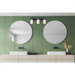 24 in. Prince St 3-Light Matte Black Modern Bathroom Vanity Light with Etched Opal Glass Shades by Designers Fountain 11 24 in. Prince St 3-Light Matte Black Modern Bathroom Vanity Light with Etched Opal Glass Shades by Designers Fountain -Designers Fountain Shop matte black designers fountain vanity lighting d250m 3b mb c3 1000