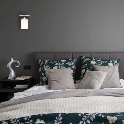 6 in. Prince St. 1-Light Matte Black Modern Wall Mount Sconce Light with Etched Glass Shade by Designers Fountain 11 6 in. Prince St. 1-Light Matte Black Modern Wall Mount Sconce Light with Etched Glass Shade by Designers Fountain -Designers Fountain Shop matte black designers fountain vanity lighting d250m ws mb 40 1000