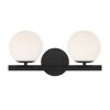 16.25 in. Crown Heights 2-Light Matte Black Contemporary Bathroom Vanity Light with Etched Opal Glass Shades by Designers Fountain -Designers Fountain Shop matte black designers fountain vanity lighting d252c 2b mb 64 1000