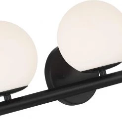 25 in. Crown Heights 3-Light Matte Black Contemporary Bathroom Vanity Light with Etched Glass Shades by Designers Fountain 15 25 in. Crown Heights 3-Light Matte Black Contemporary Bathroom Vanity Light with Etched Glass Shades by Designers Fountain -Designers Fountain Shop matte black designers fountain vanity lighting d252c 3b mb 44 1000