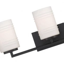 23.5 in. Leavenworth 3-Light Matte Black Modern Bathroom Vanity Light with Etched Opal Glass Shades by Designers Fountain 15 23.5 in. Leavenworth 3-Light Matte Black Modern Bathroom Vanity Light with Etched Opal Glass Shades by Designers Fountain -Designers Fountain Shop matte black designers fountain vanity lighting d257m 3b mb 40 1000