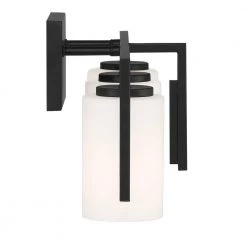 24 in. Cambria 3-Light Matte Black Modern Bathroom Vanity Light with Etched Glass Shades by Designers Fountain -Designers Fountain Shop matte black designers fountain vanity lighting d258m 3b mb 44 1000