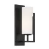 4.5 in. Cambria 1-Light Matte Black Modern Wall Mount Sconce Light with Etched Glass Shades by Designers Fountain -Designers Fountain Shop matte black designers fountain vanity lighting d258m ws mb 64 1000