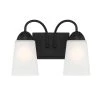 12.75 in. Malone 2-Light Matte Black Transitional Wall Mount Sconce Light with Frosted Glass Shades by Designers Fountain 2 12.75 in. Malone 2-Light Matte Black Transitional Wall Mount Sconce Light with Frosted Glass Shades by Designers Fountain -Designers Fountain Shop matte black designers fountain vanity lighting d267m 2b mb 64 1000