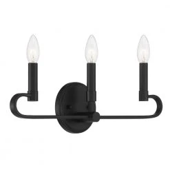 20 in. Summit 3-Light Matte Black Modern Bathroom Vanity Light by Designers Fountain
