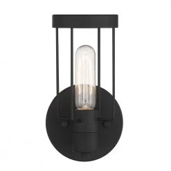 Tafo 9.5 in. 1-Light Matte Black Wall Sconce by Designers Fountain -Designers Fountain Shop matte black designers fountain vanity lighting d273m ws mb c3 1000
