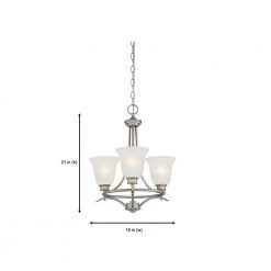 Montego 3-Light Matte Pewter Interior Incandescent Chandelier by Designers Fountain -Designers Fountain Shop matte pewter designers fountain chandeliers 96983 mtp 66 1000