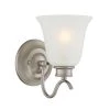 5.25 in. Montego 1-Light Matte Pewter Transitional Bathroom Wall Sconce with Frosted Glass Shade by Designers Fountain -Designers Fountain Shop matte pewter designers fountain vanity lighting 96901 mtp 64 1000