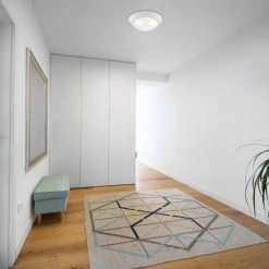 16.75 in. Tap 3-Light Matte White Ceiling Light Flush Mount with Etched Glass Shade by Designers Fountain -Designers Fountain Shop matte white designers fountain flush mount lights 1360l mw 4f 1000