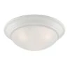 16.75 in. Tap 3-Light Matte White Ceiling Light Flush Mount with Etched Glass Shade by Designers Fountain -Designers Fountain Shop matte white designers fountain flush mount lights 1360l mw 64 1000