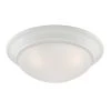 14 in. Tap 2-Light Matte White Ceiling Light Flush Mount with Etched Glass Shade by Designers Fountain -Designers Fountain Shop matte white designers fountain flush mount lights 1360m mw 64 1000
